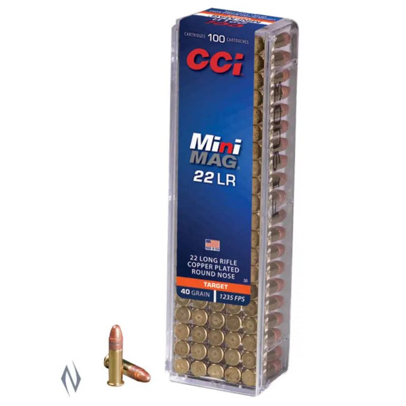 CCI 22LR MINI MAG 40GR CPRN HV 100 PK 1235FPS 1 CCI 22LR MINI MAG 40GR CPRN HV 100 PK 1235FPS