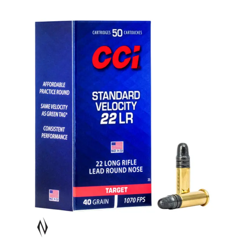 CCI 22LR STANDARD VELOCITY 40GR SOLID 1070FPS 1 CCI 22LR STANDARD VELOCITY 40GR SOLID 1070FPS