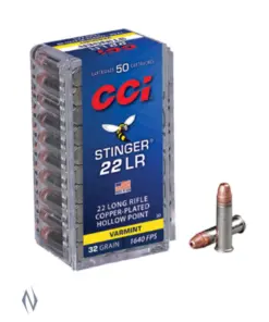 CCI 22LR STINGER 32GR CPHP 1640FPS