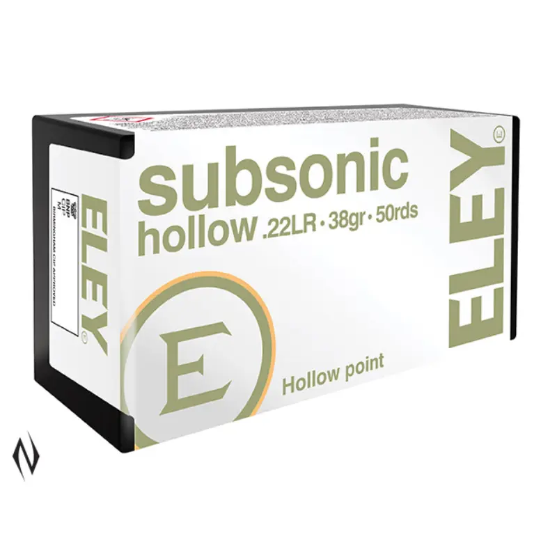 ELEY 22LR SUBSONIC HP 1040FPS 1 ELEY 22LR SUBSONIC HP 1040FPS