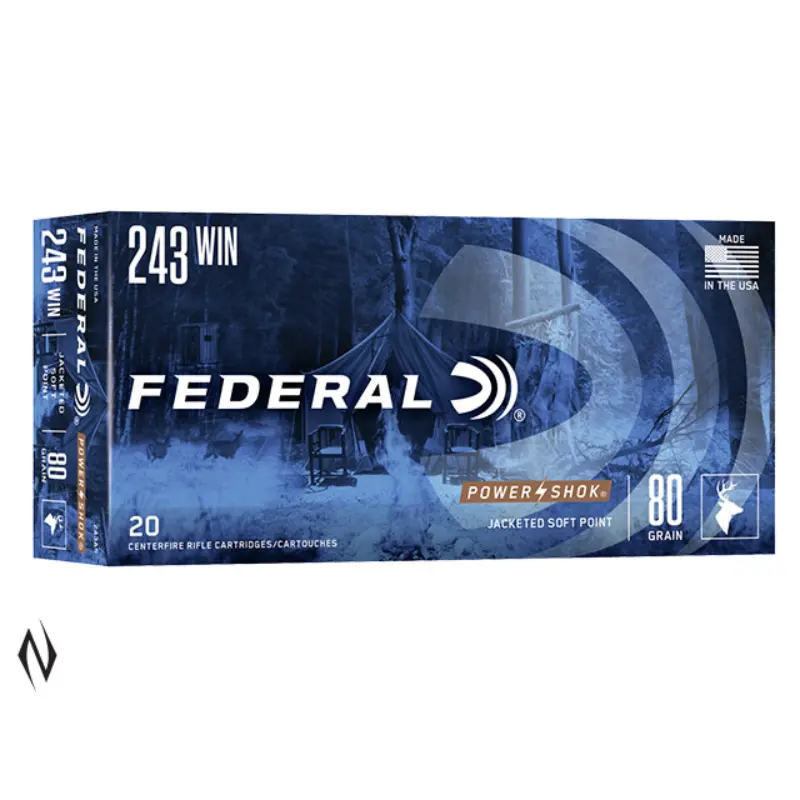 FEDERAL 243 WIN 80GR SP POWER-SHOK 1 FEDERAL 243 WIN 80GR SP POWER-SHOK