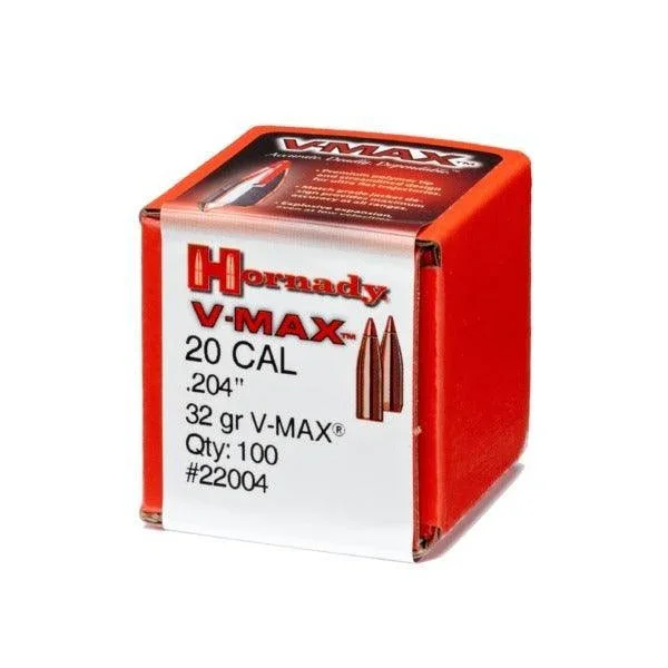 HORNADY 20 CAL .204 32 GR V-MAX 1 HORNADY 20 CAL .204 32 GR V-MAX