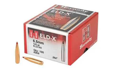 HORNADY 6.5MM .264 143 GR ELD-X 1 HORNADY 6.5MM .264 143 GR ELD-X