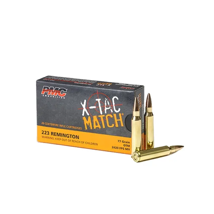 PMC 223 Remington 77GR OTM X-TAC Match 20 Round Pack - 223XM 1 PMC 223 Remington 77GR OTM X-TAC Match 20 Round Pack - 223XM